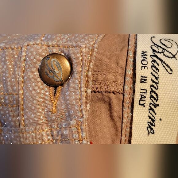 * * BLUMARINE SPARKLE STRETCHY DESIGNER JEANS - Picture 6 of 8